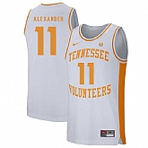 Tennessee Volunteers 11 Kyle Alexander White College Basketball Jersey Dzhi,baseball caps,new era cap wholesale,wholesale hats